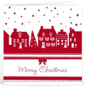 Kerstkaart ziekte Kerstkaart ziekte voor op een kaartje